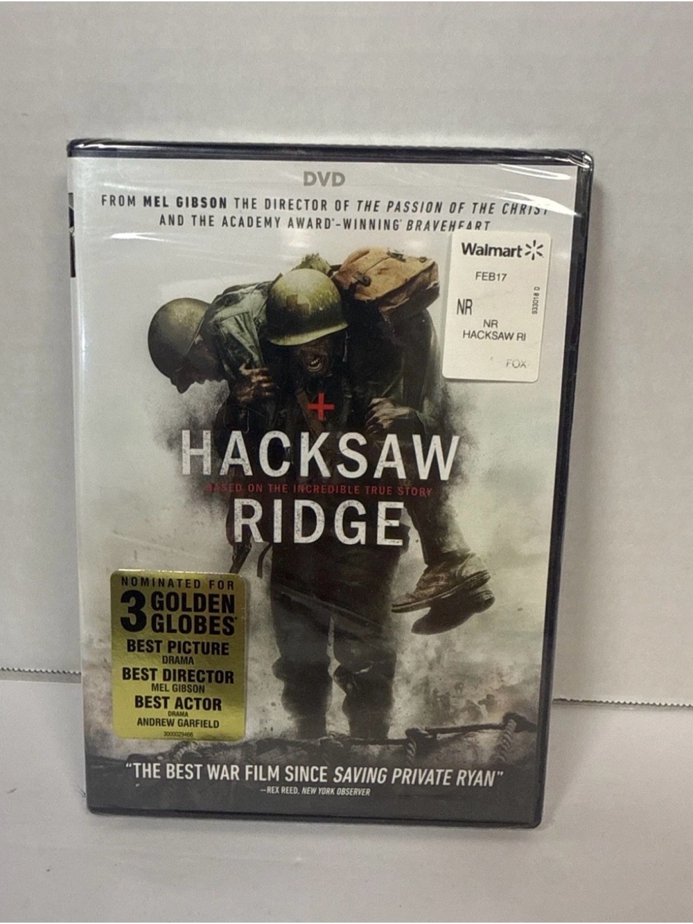 Hacksaw Ridge DVD - White/Gray Cover